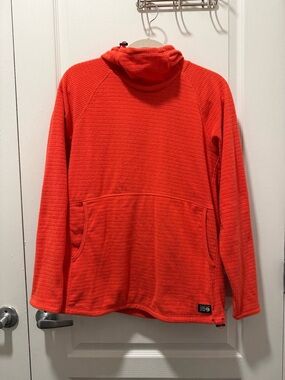 Mountain Hardwear Women’s Red Summit Grid Fleece Hooded Pullover Medium